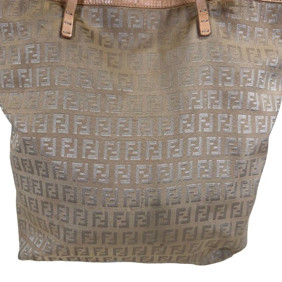 Authentic Fendi Tote Bag Canvas Used Handbag Vintage - Picture 3 of 11